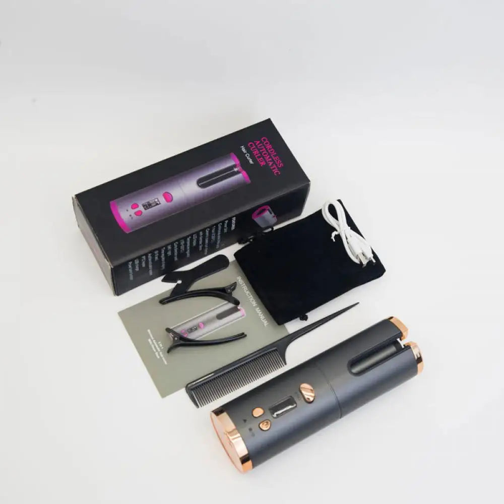 Automatic Cordless Hair Curler with LED Display