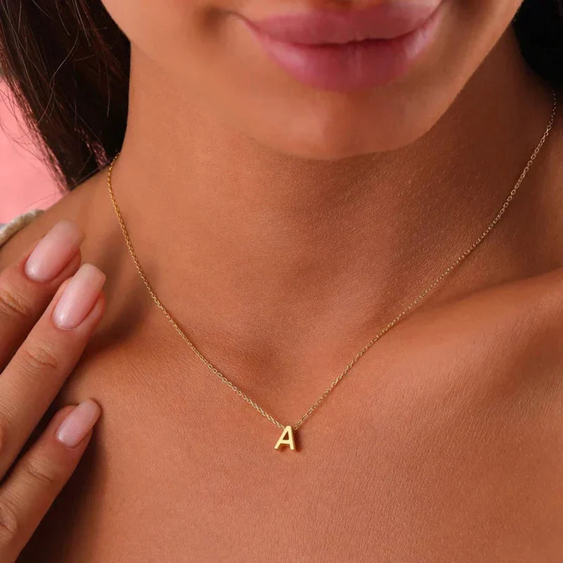 Minimalist Initial Letter Necklace - Personalised Pendant