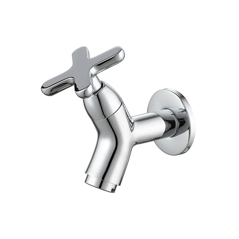 BrassFlow Wall-Mounted Cold Water Tap, Solid Brass