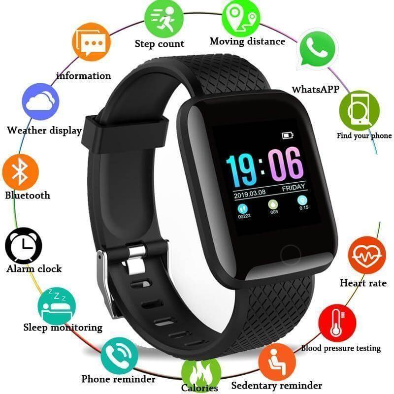 Smart Fitness Tracker Watch, Heart Rate and Sleep Monitor