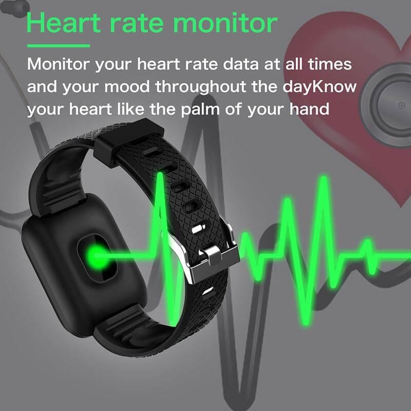 Smart Fitness Tracker Watch, Heart Rate and Sleep Monitor