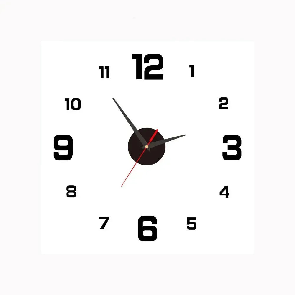 Silent Digital Wall Clock, Gradient Gold Design, 8-Inch