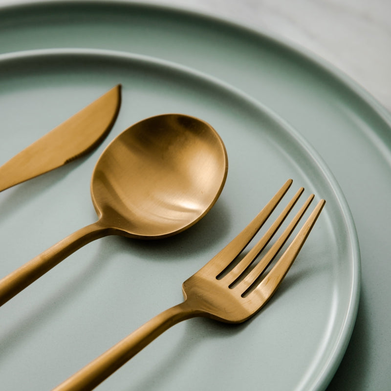 20-Piece Gold Cutlery Set - Minimalist Stainless Steel