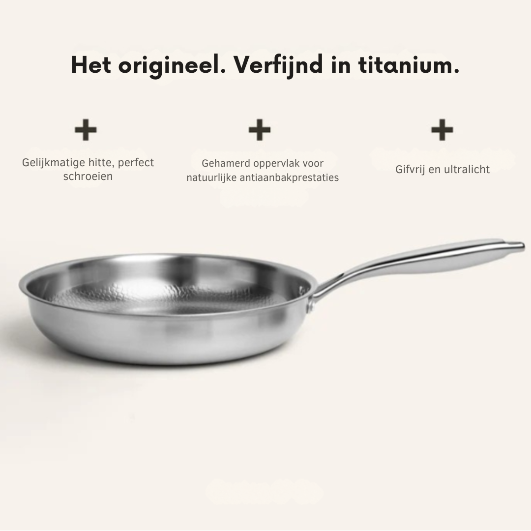 Titanium Hammered Non-Stick Frying Pan, PFAS-Free