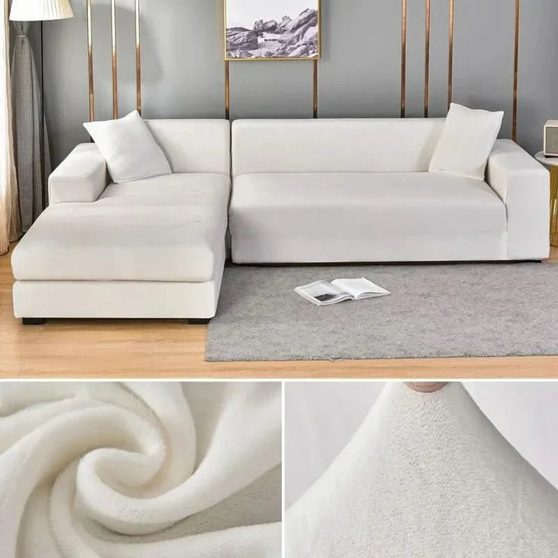 Stretch Velvet Sofa Cover - Soft Furniture Protector