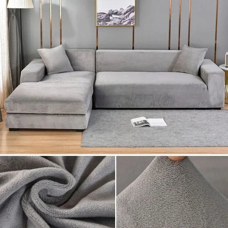 Stretch Velvet Sofa Cover - Soft Furniture Protector