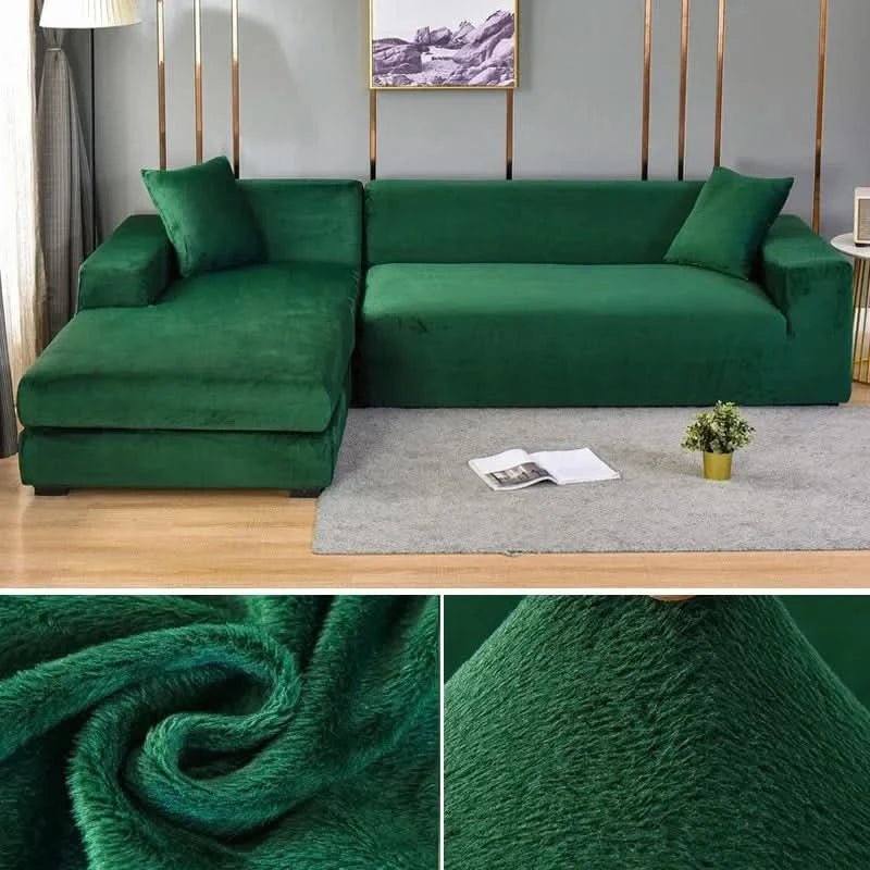 Stretch Velvet Sofa Cover - Soft Furniture Protector
