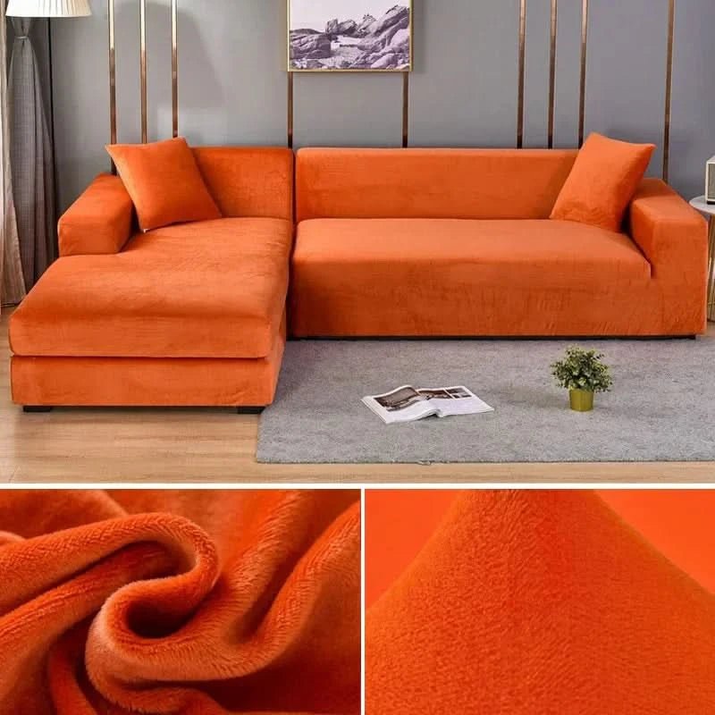 Stretch Velvet Sofa Cover - Soft Furniture Protector