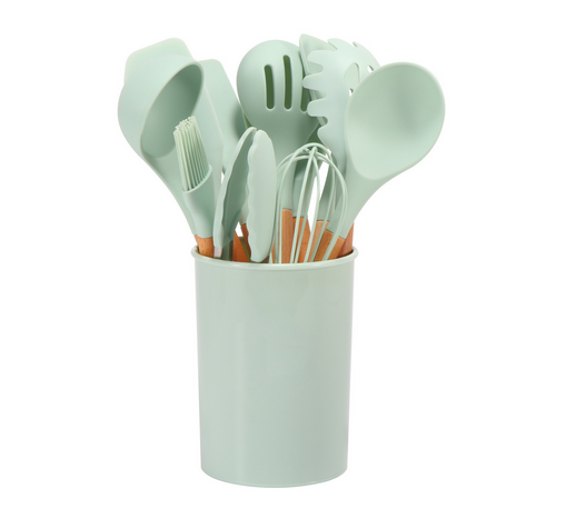 Silicone Cooking Utensils Set - 12-Piece Heat-Resistant Tools