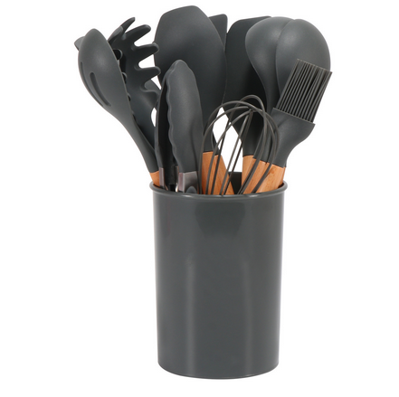 Silicone Cooking Utensils Set - 12-Piece Heat-Resistant Tools