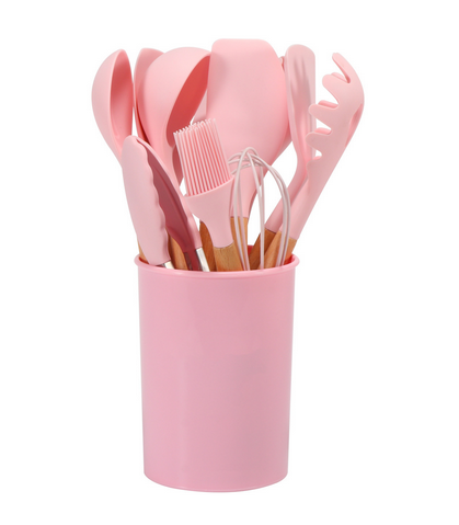 Silicone Cooking Utensils Set - 12-Piece Heat-Resistant Tools