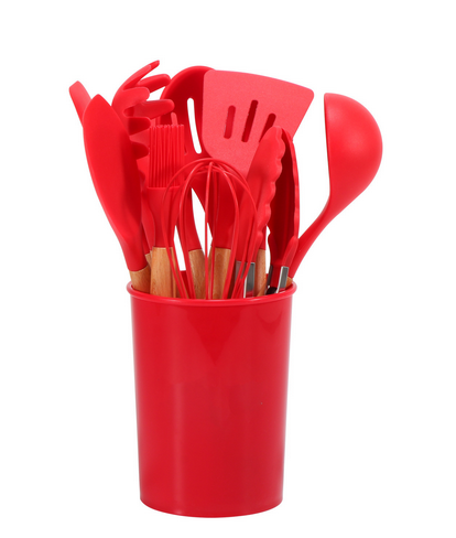 Silicone Cooking Utensils Set - 12-Piece Heat-Resistant Tools