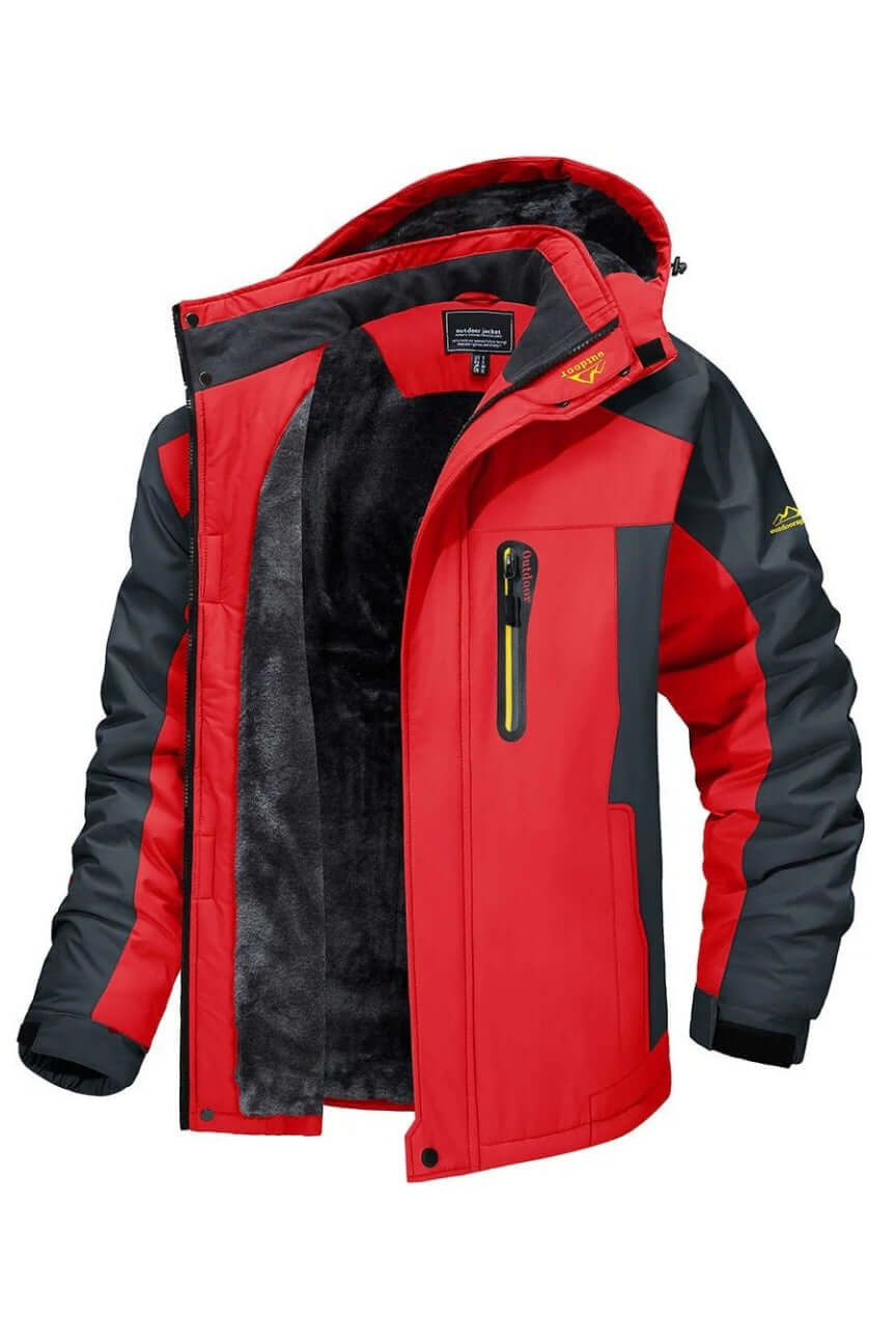 Men's Waterproof Insulated Winter Jacket - Fleece Lined