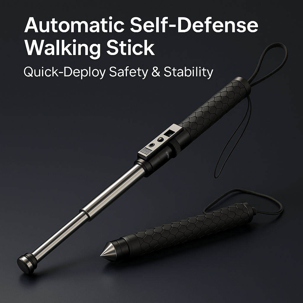 Automatic Quick-Deploy Walking Stick with Stability Support