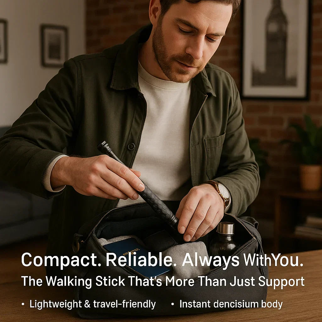 Automatic Walking Stick with One-Click Mechanism