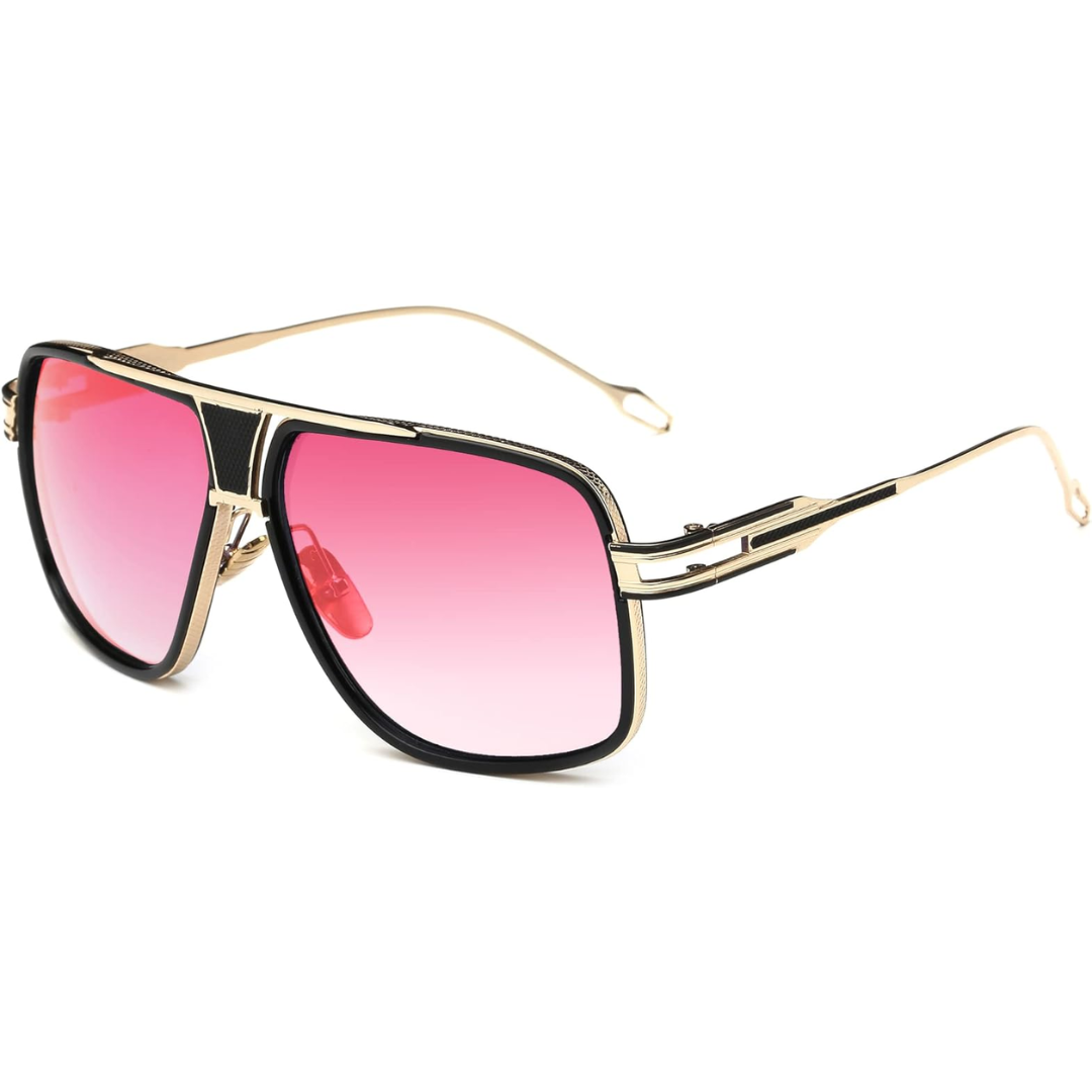 Men's Aviator Sunglasses with Alloy Frame and UV Protection