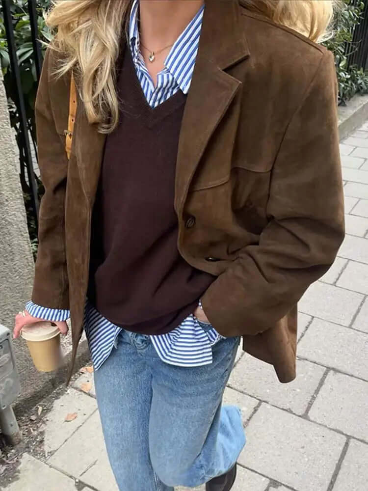 Classic Brown Suede Jacket - Timeless Everyday Style