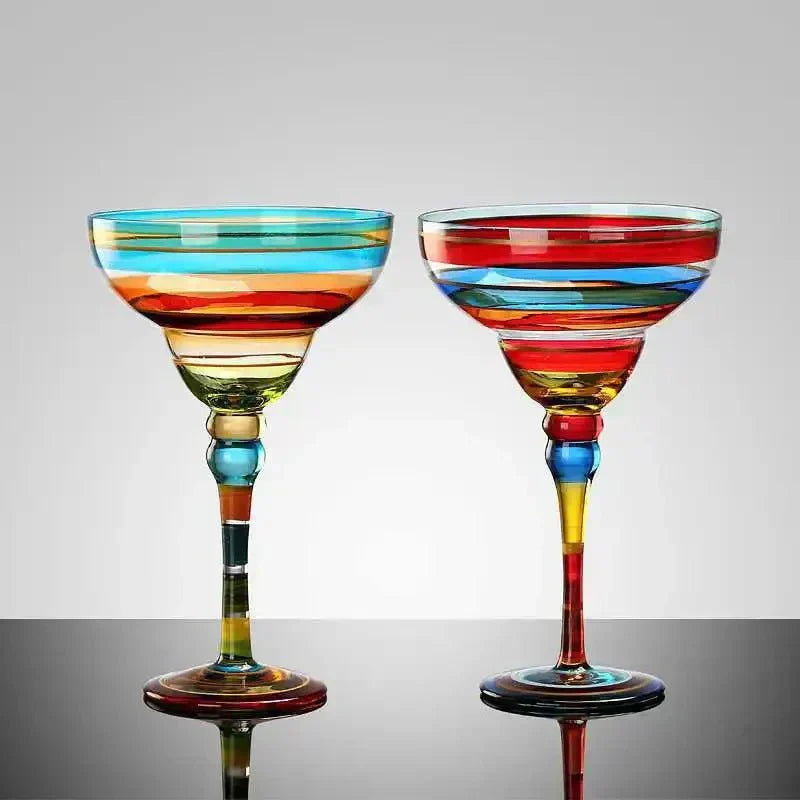 Coloured Margarita Cocktail Glass - Handcrafted, 270ml