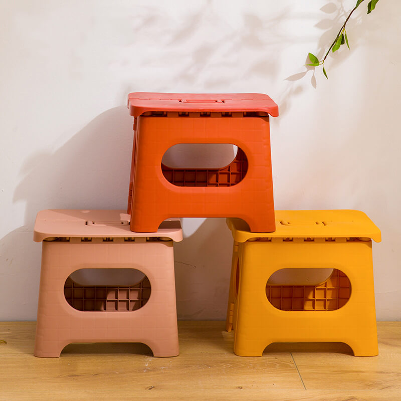 Portable Folding Step Stool with Handle - Space-Saving