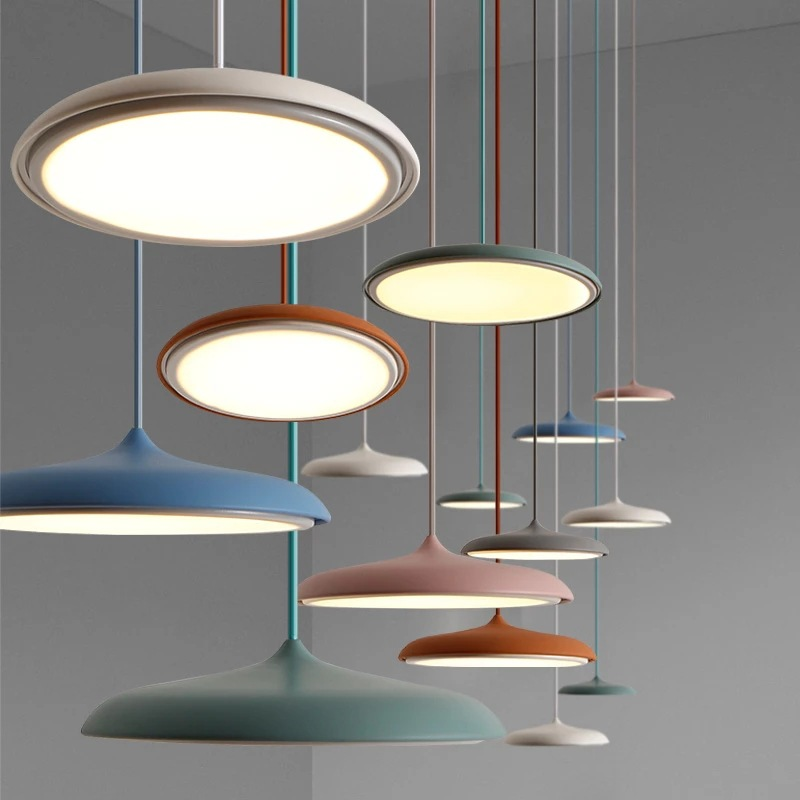 Scandinavian LED Pendant Light - Metal & Acrylic Design