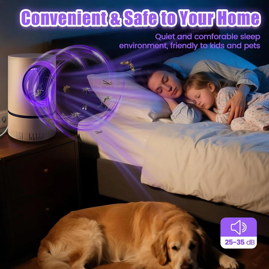 UV Light Insect Trap - Indoor/Outdoor Mosquito and Fly Catcher