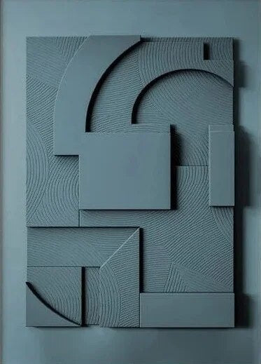 Minimalist Abstract 3D Geometric Canvas Wall Art