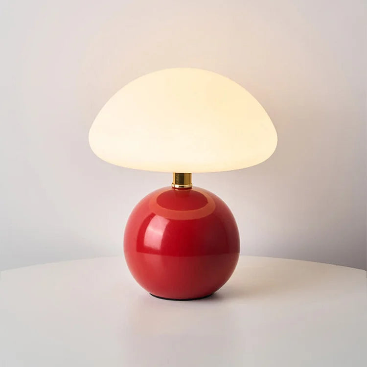 French Cream Mushroom Table Lamp - Adjustable LED