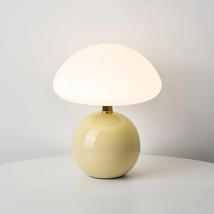 French Cream Mushroom Table Lamp - Adjustable LED