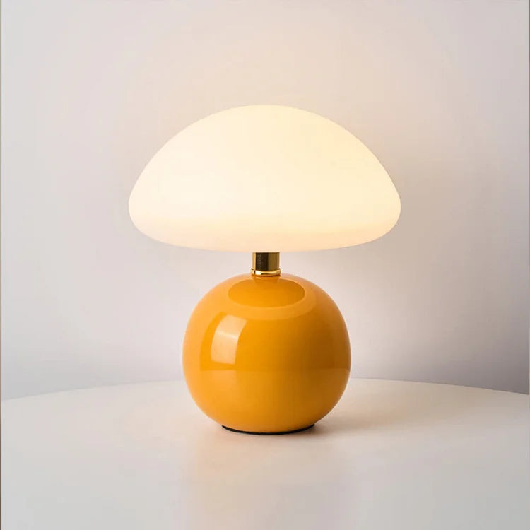 French Cream Mushroom Table Lamp - Adjustable LED