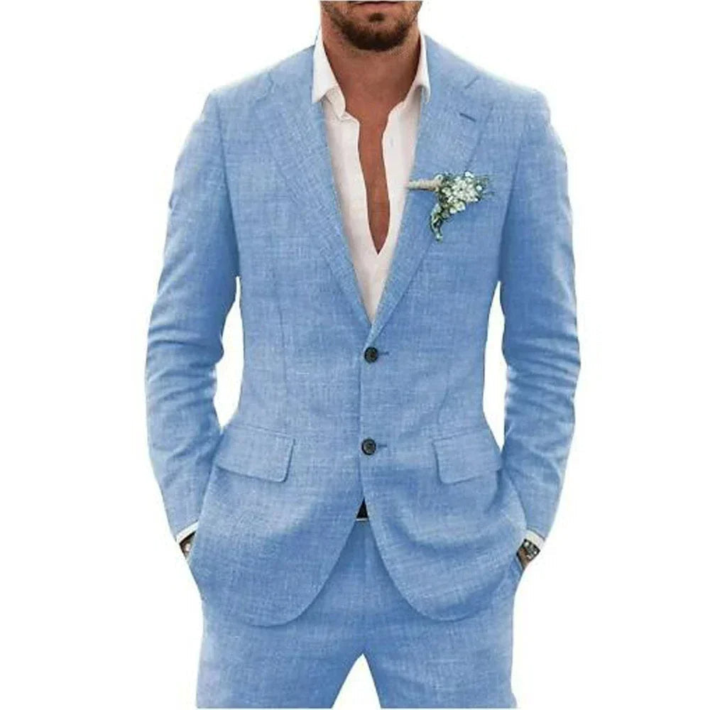 Men's Linen-Blend Suit for All Occasions