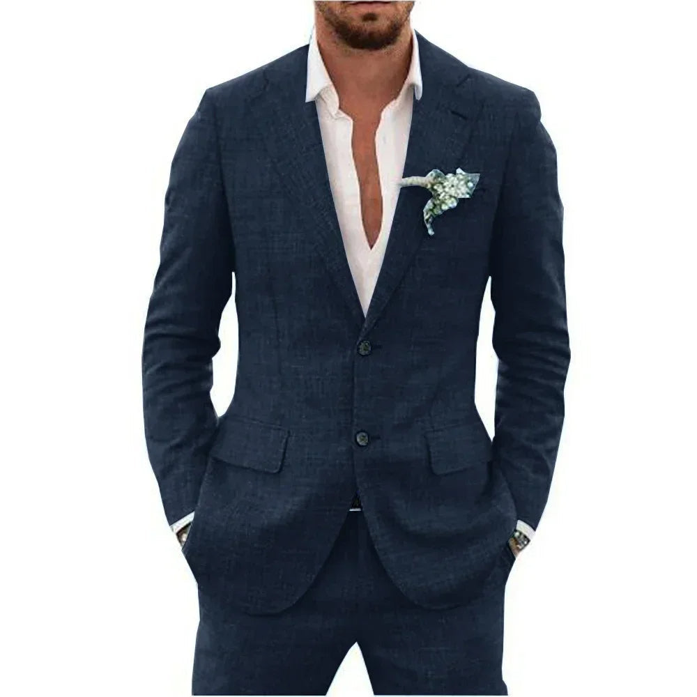 Men's Linen-Blend Suit for All Occasions