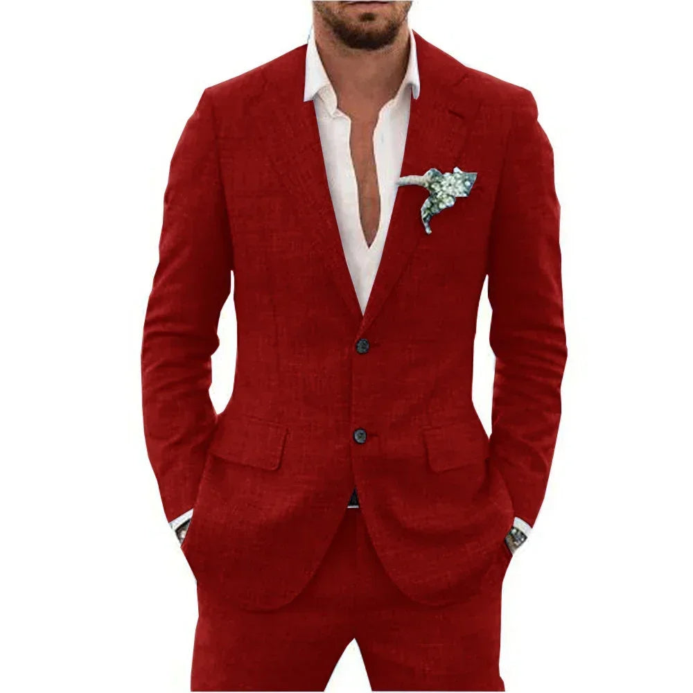 Men's Linen-Blend Suit for All Occasions