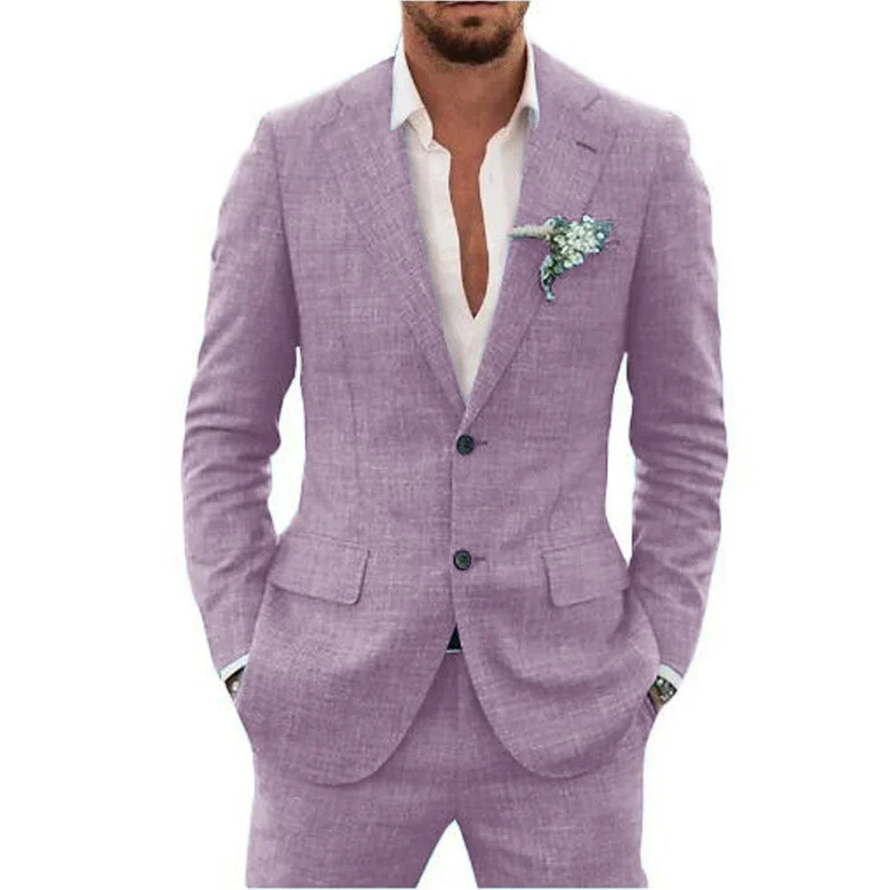 Men's Linen-Blend Suit for All Occasions