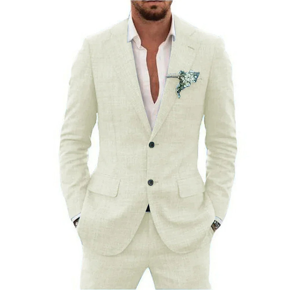 Men's Linen-Blend Suit for All Occasions