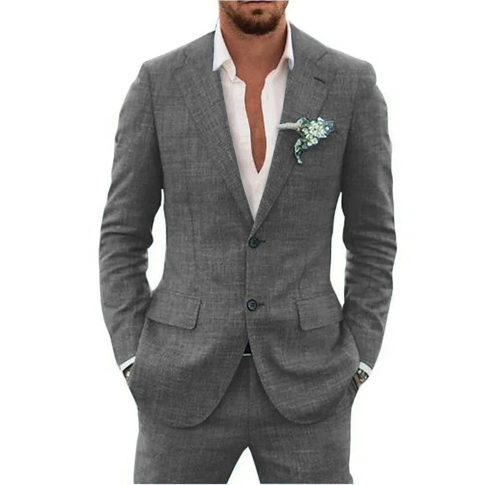 Men's Linen-Blend Suit for All Occasions