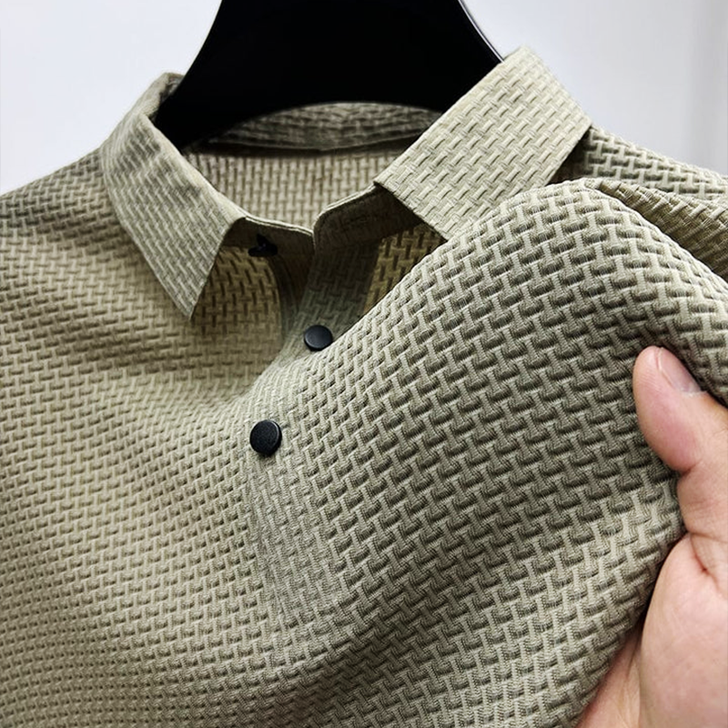 Men's Elegant Polo Shirt for Summer Comfort