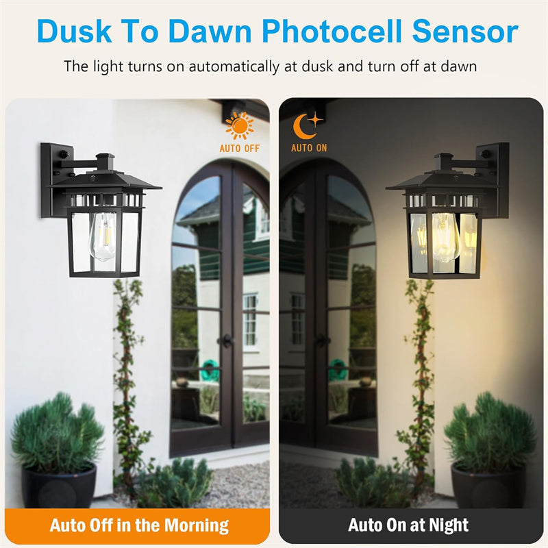 Outdoor Waterproof Lantern Wall Light, E27 Fitting
