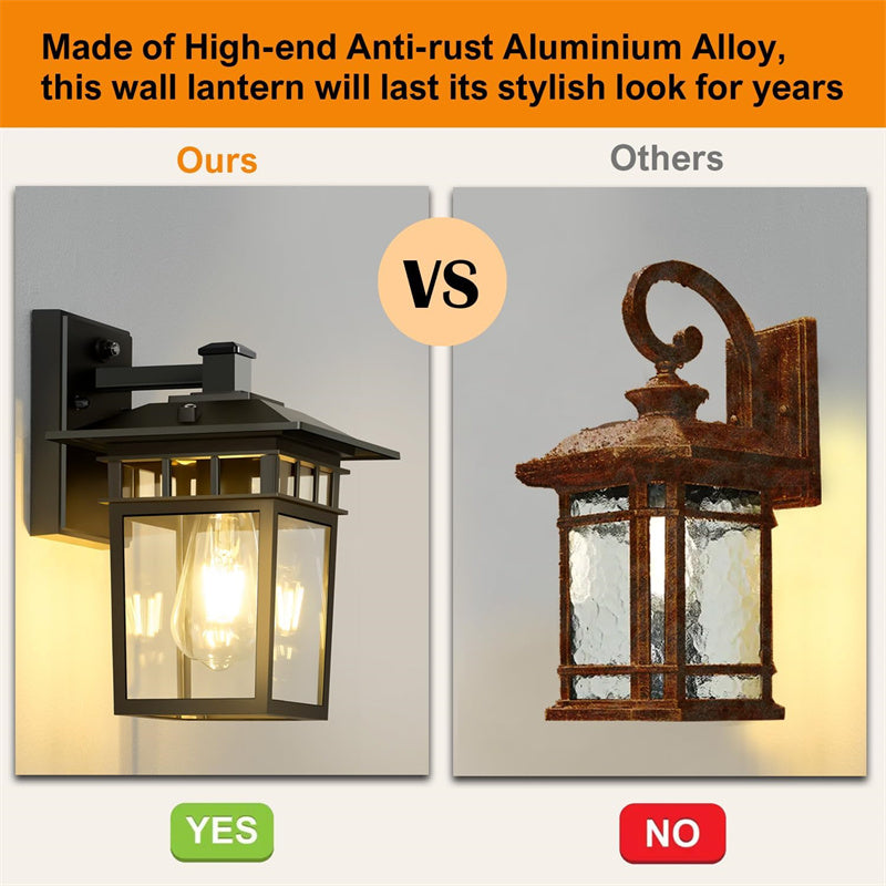 Outdoor Waterproof Lantern Wall Light, E27 Fitting