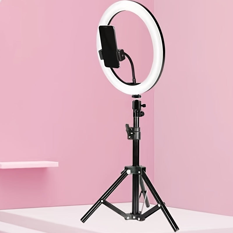 10-Inch LED Ring Light with Adjustable Tripod