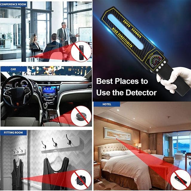 Portable RF Bug Detector - Hidden Camera and GPS Tracker Finder