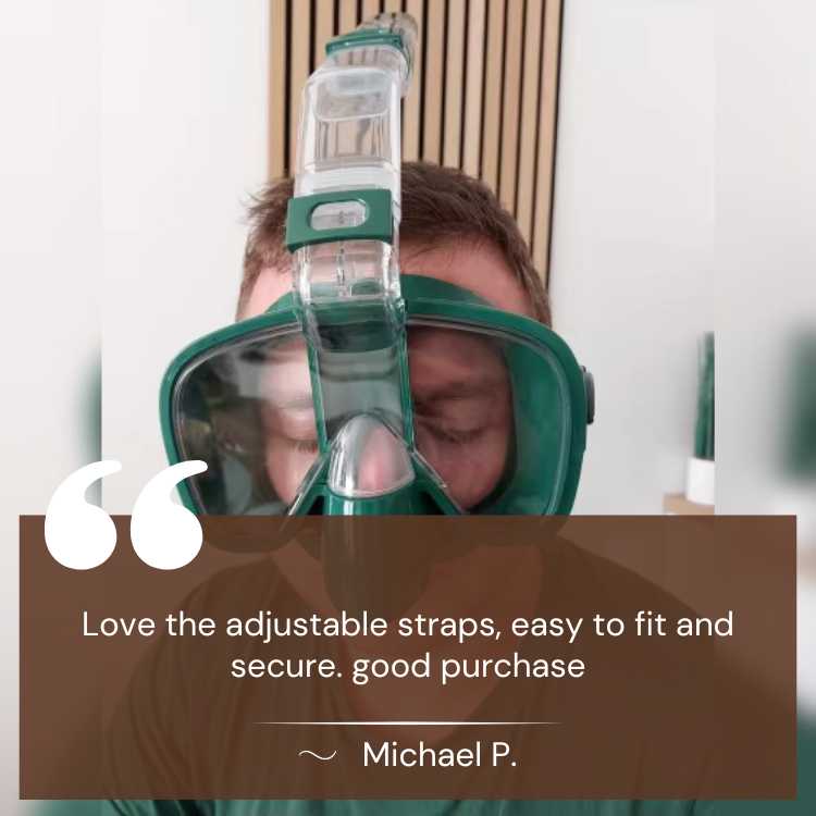 Foldable Full-Face Snorkel Mask with 180° Panoramic View