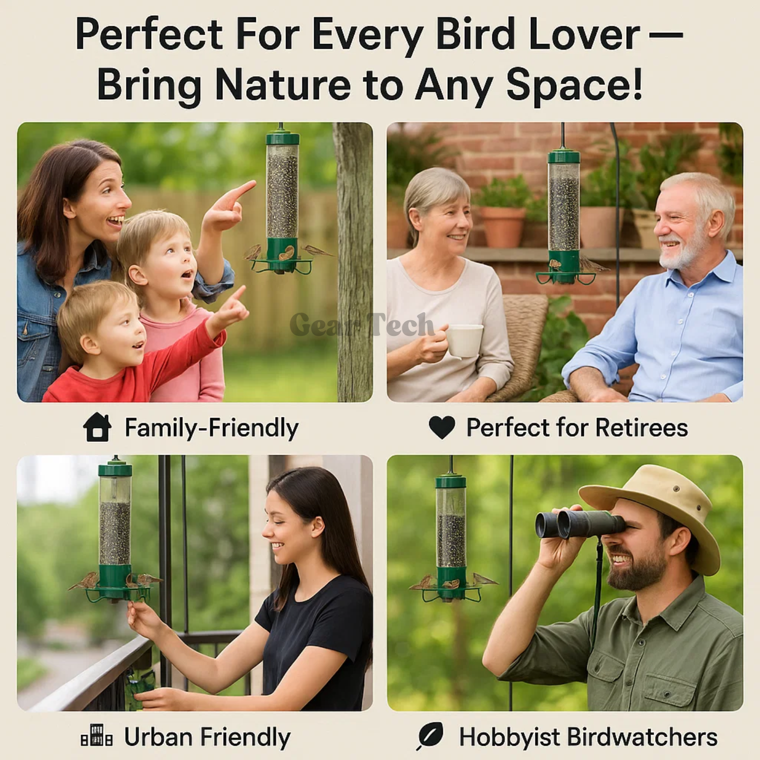 Heavy-Duty Squirrel-Proof Bird Feeder - Metal Design