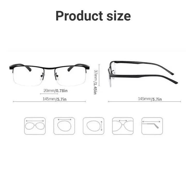 Progressive Multifocal Reading Glasses – Blue Light & UV Protection