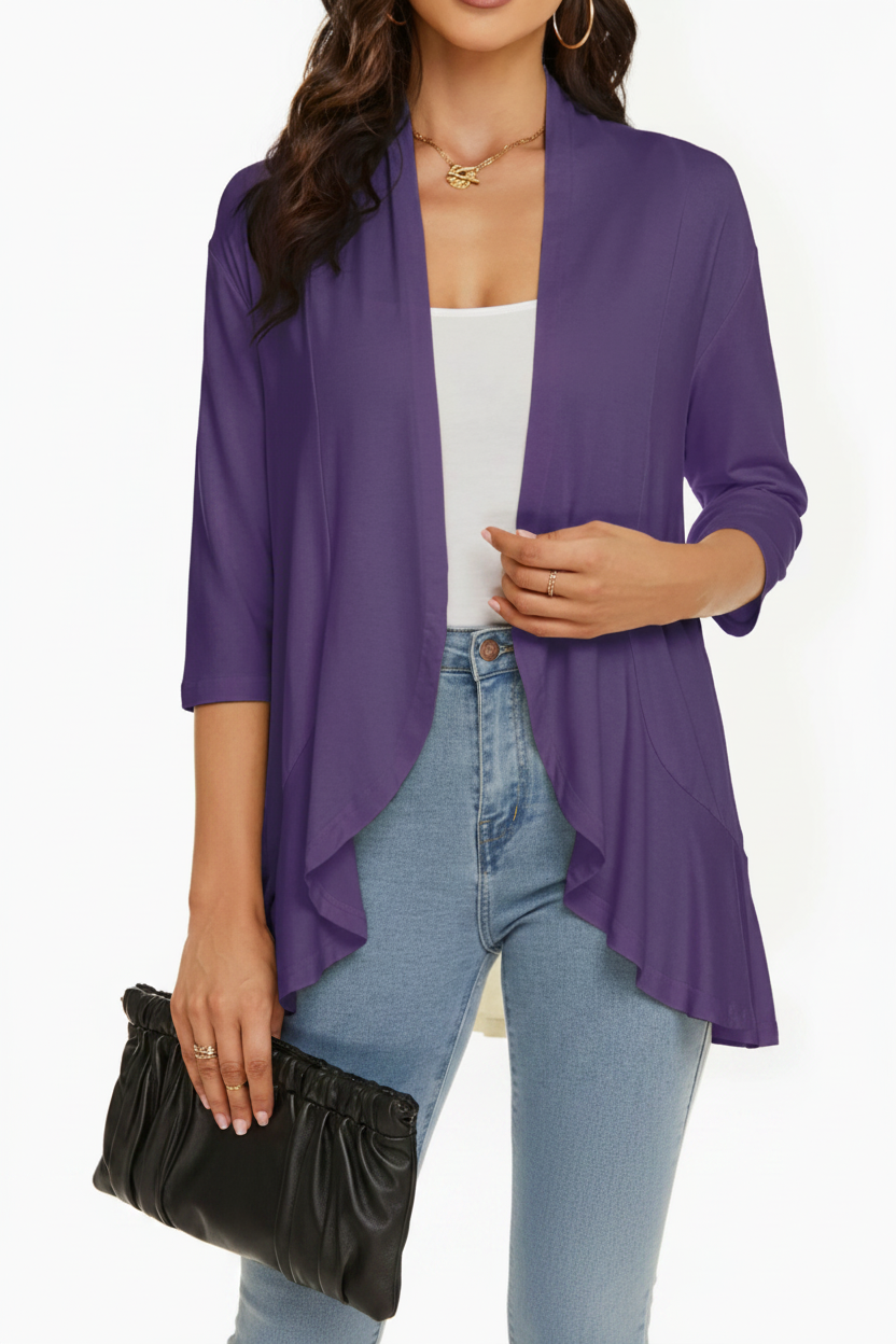 Lightweight Open-Front Cover Up for Warm Weather Layering