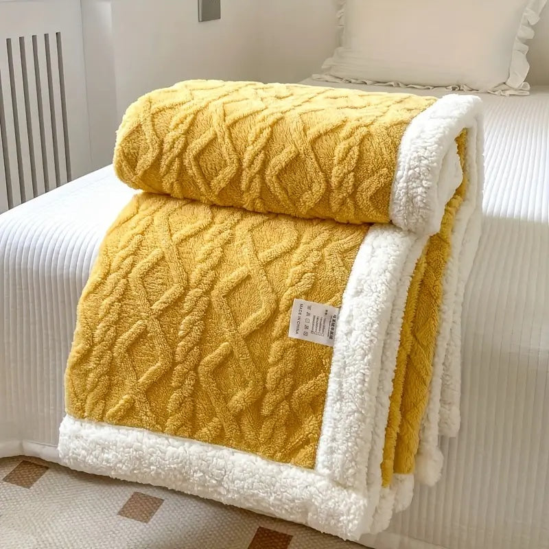 Snuggle Sherpa Fleece Blanket - Soft Reversible Throw
