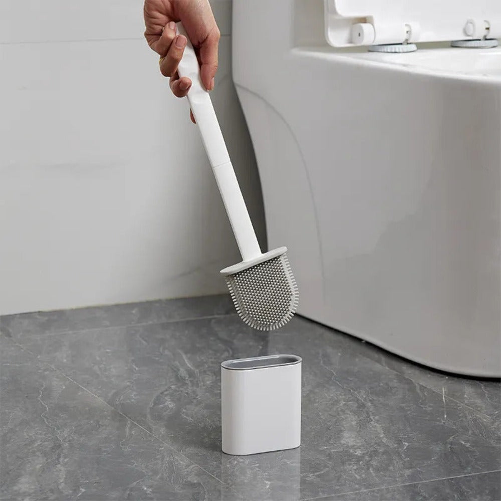 Silicone Toilet Brush - Rust-Free Flexible Cleaning Brush