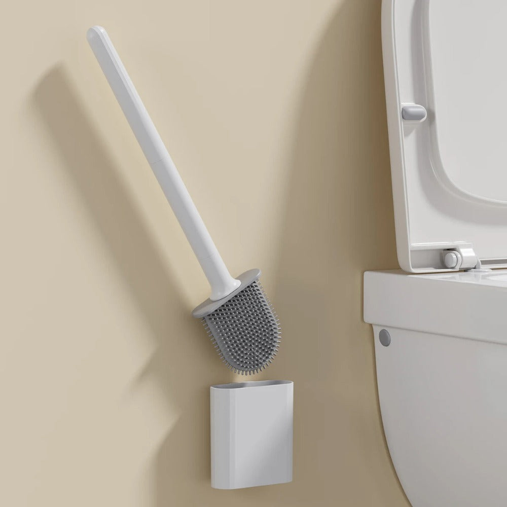 Silicone Toilet Brush - Rust-Free Flexible Cleaning Brush