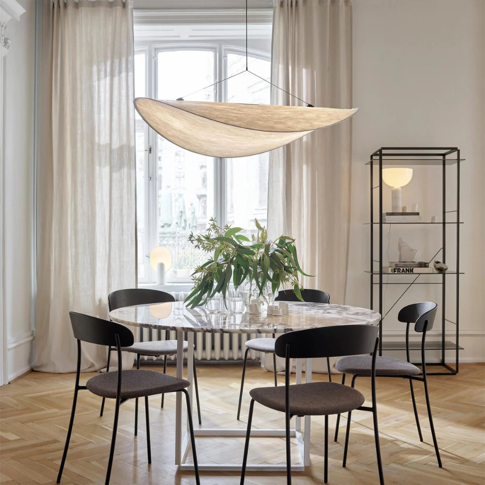 Japanese Silk Handmade Chandelier - Elegant Wave Design