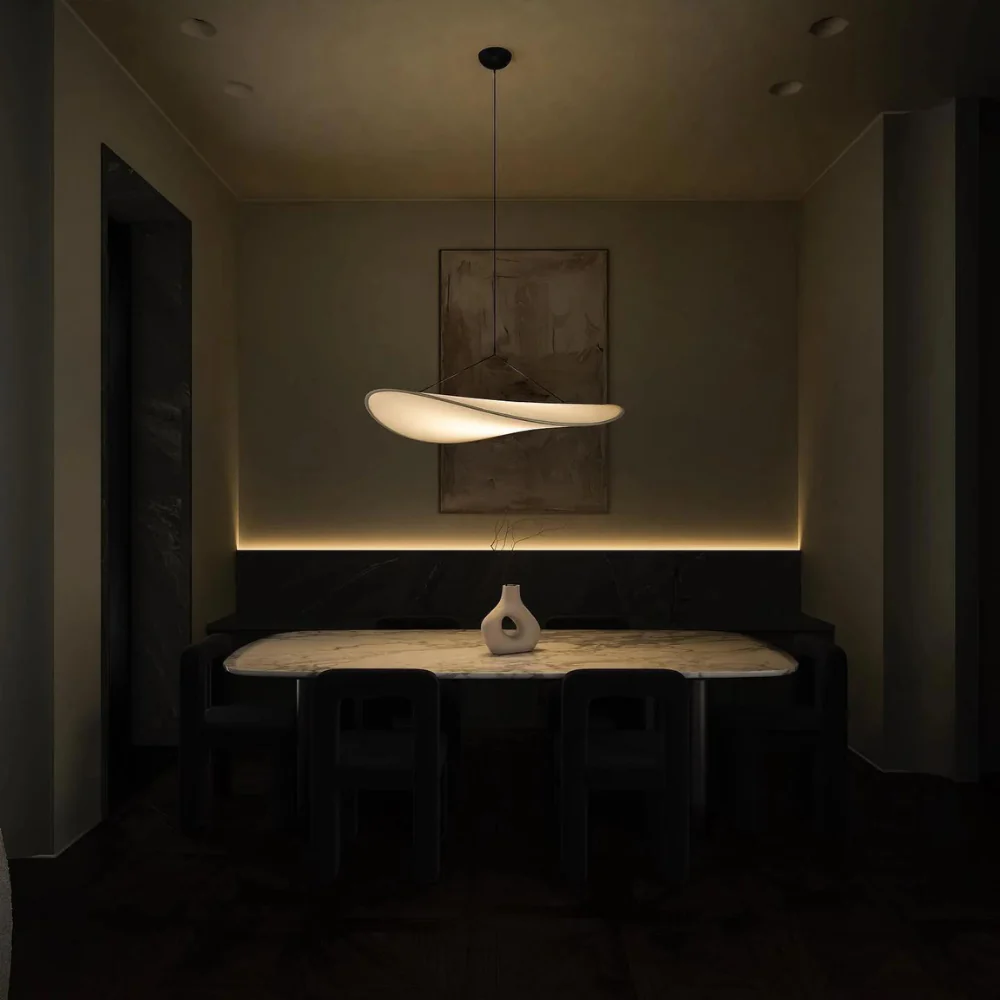 Japanese Silk Handmade Chandelier - Elegant Wave Design