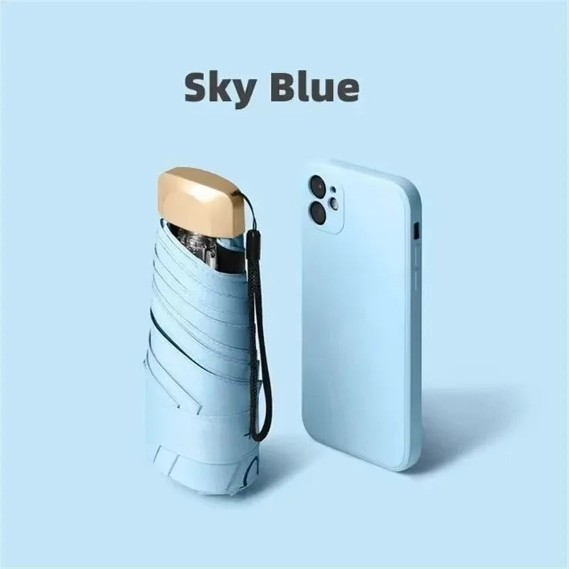Foldable Mini Umbrella – Compact, UV Protection & Wind-Resistant